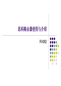 思科路由器RV082全中文介绍