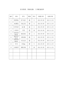 安全检查、检验仪器、工具配备清单(已填)