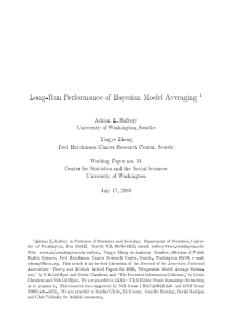 Long-Run Performance of Bayesian Model Averaging