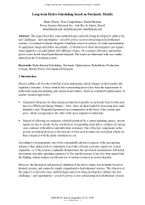 Long-term Hydro Scheduling based on Stochastic Mod