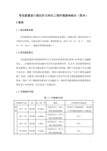 青岛港董家口港区矿石码头工程环境影响报告（简本）