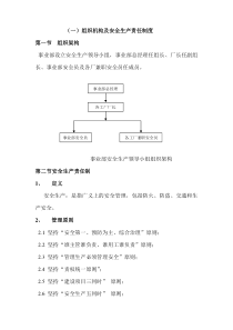 组织机构及安全生产责任制度