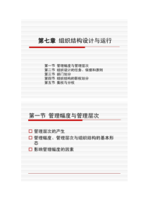 管理学基础第七章组织结构设计与运行(精)