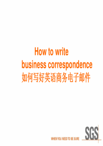 How to write business correspondence