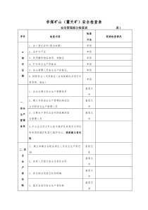 非煤矿山（露天矿）安全检查表