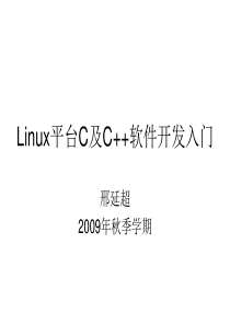 Linux平台C及C++软件开发入门