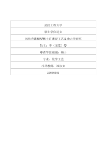 风化壳淋积型稀土矿淋浸工艺及动力学研究