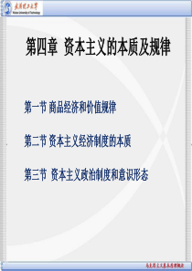 马克思主义基本原理概论 第四章：资本主义的本质及其规律