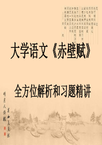 大学语文《赤壁赋》全方位解析和习题精讲