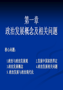 第一章 政治发展概念及相关问题