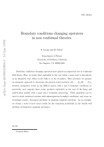 Boundary conditions changing operators in non conf