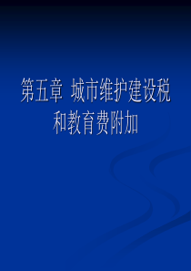 城市维护建设税及教育费附加