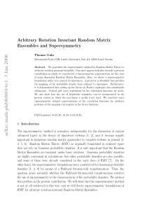 Arbitrary Rotation Invariant Random Matrix Ensembl