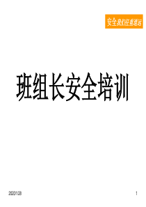 冶金企业班组长安全培训( 二)