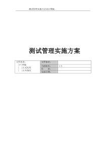 测试管理实施方案V2[1].0