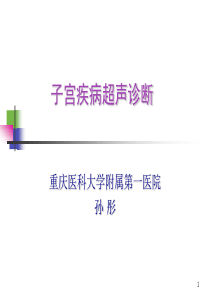 子宫疾病超声诊断重庆医科大学附属第一医院