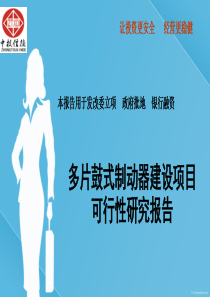 多片鼓式制动器建设项目可行性研究报告5