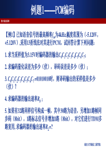 重庆大学2013数字通信原理复习题