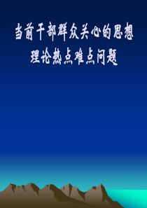 当前干部群众关心的思想理论热点难点问题