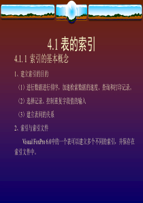 vf基础课件第四章 索引与查询