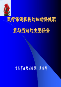 最新医疗保健机构的妇幼保健职责与(周)