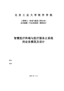 北京工业大学业务建模智慧的医疗报告