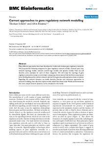 BMC Bioinformatics Review Current approaches to ge