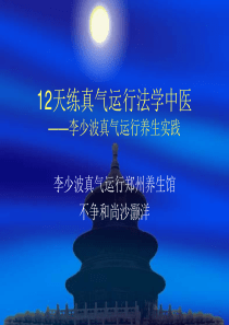 12天练真气运行法学中医配套课件