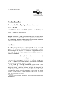 Structured numbers c ○ Springer-Verlag 1998 Proper