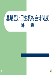 《基层医疗卫生机构会计制度》讲解课件