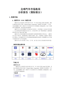 全球汽车市场格局分析报告(DOC 28)