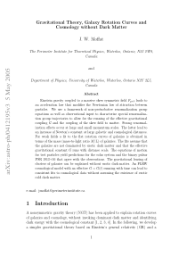 Gravitational Theory, Galaxy Rotation Curves and C