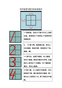 1到10数字的标准写法