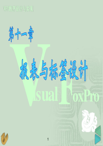 第11章 报表与标签《Visual FoxPro 6.0程序设计与实现》-蒋丽-电子教案