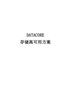 DataCore存储高可用产品介绍