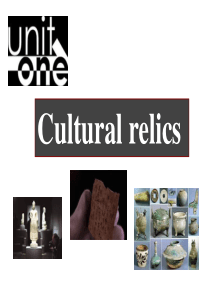 2017-2018学年人教版 必修二 unit 1 cultural relics- Reading