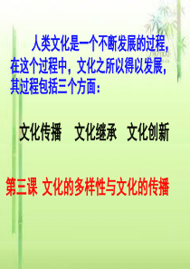 2015-2016学年政治人教必修三 3.1 世界文化的多样性 课件(共31张PPT)