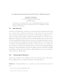 1 A combinatorial interpretation of the inverse t-