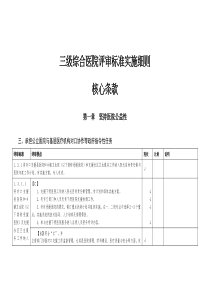 (核心条款)三级综合医院评审标准实施细则(XXXX年版)达