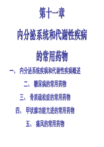 第11章 内分泌及代谢性疾病常用药物