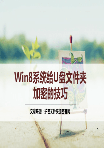 Win8系统给U盘文件夹加密的技巧