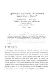 Approximation Algorithms for Multiconstrained Qual