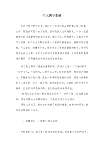 计算机专业个人实习总结