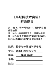 局域网技术实验报告