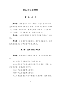 有限责任公司股东会议事规则