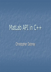 MatLab API in C