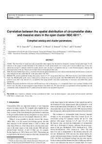 Correlation between the spatial distribution of th