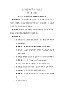 法律逻辑学复习要点