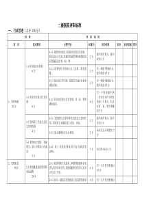 二级医院评价标准