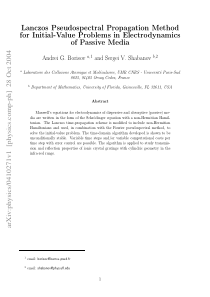 Lanczos Pseudospectral Propagation Method for Init